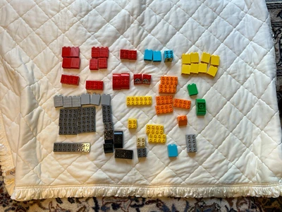 Lego Duplo Building Blocks/Bricks Misc Large Lot of (64) pieces various colors - Image 1 of 4