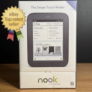 ⚡️NEW Barnes & Noble Nook Simple Touch 2GB WiFi 6in eBook Reader Black ⚠️SEALED - Picture 1 of 6