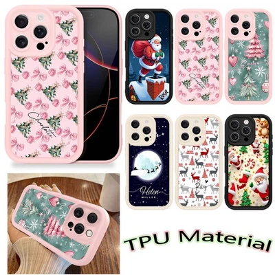 Capa telefone personalizada engraçada capa de Natal para Samsung S24 S25 iPhone 17 16e - Imagem 1 de 4