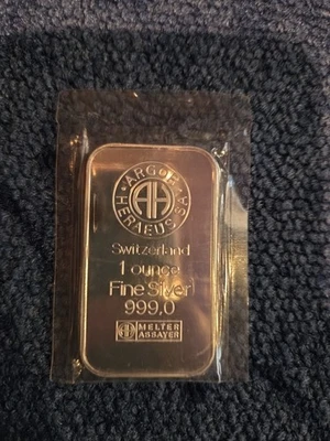 1oz Silberbarren Argor Heraeus - Bild 1 von 2
