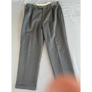 Brooks Brothers 346 Hose 38x32 Herren Wolle grau Plissee elegant Bündchen (echt 36x31) - Bild 1 von 13