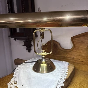 VTG Brass Piano Banker Lamp Desk Light Music Treble Clef Adjusts Musician Works - Picture 1 of 12