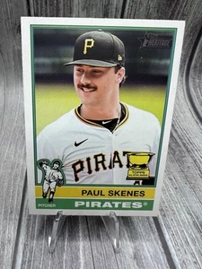 2025 Topps Heritage #60 Paul Skenes Alternate Cartoon Variation SSP Rookie Cup - Picture 1 of 6