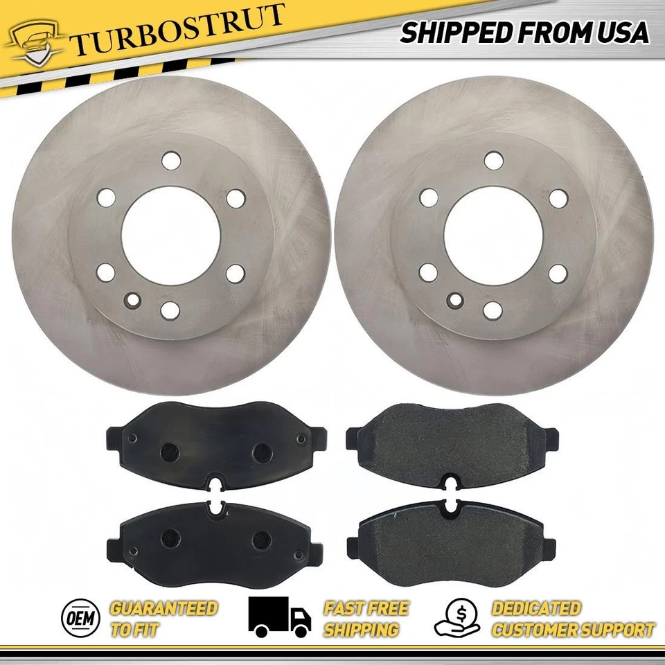 Front OE Brake Rotors Brake Pads Kit for 2007 2008 Dodge Sprinter 2500 3.5L - Image 1 of 1