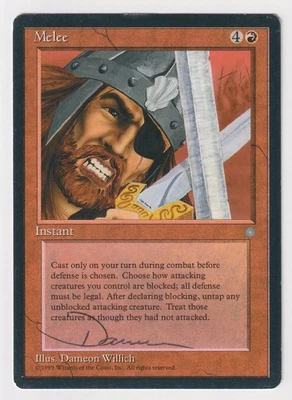 Signed Melee Proof HP Ice Age Artist Dameon Willich 1995 MTG Magic AP Vintage! - Image 1 of 2