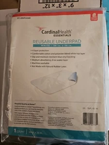 Cardinal Health Essentials wiederverwendbare Unterlage Größe 34" x 36" Baumwolle und Poly Mischung - Bild 1 von 2