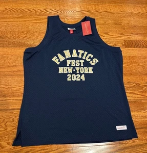 Nueva camiseta deportiva Mitchell & Ness Fanatics Fest New York 2024 para hombre XL azul - Imagen 1 de 8