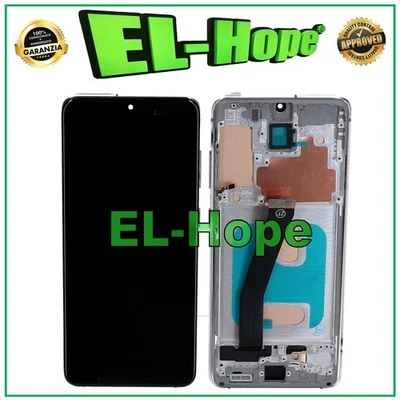 DISPLAY LCD TFT + FRAME PER SAMSUNG GALAXY S20 SM-G980 G981 TOUCH VETRO BIANCO