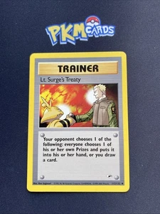 Juego de Cartas Coleccionables Pokémon Teniente Tratado Surge Gym Heroes 112/132 LP Regular. - Imagen 1 de 3