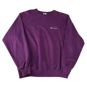Vintage Champion Sweatshirt Herren Extra Large Lila Rundhals gesticktes Logo - Bild 1 von 9