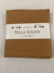 Bella Solids Hay Golden Moda Charm Pack by Moda Fabrics; 42-5" Quilt Squares - Picture 1 of 2