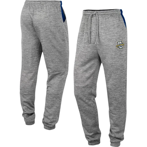 Men's Colosseum Gray Marquette Golden Eagles Worlds to Conquer Sweatpants Cover