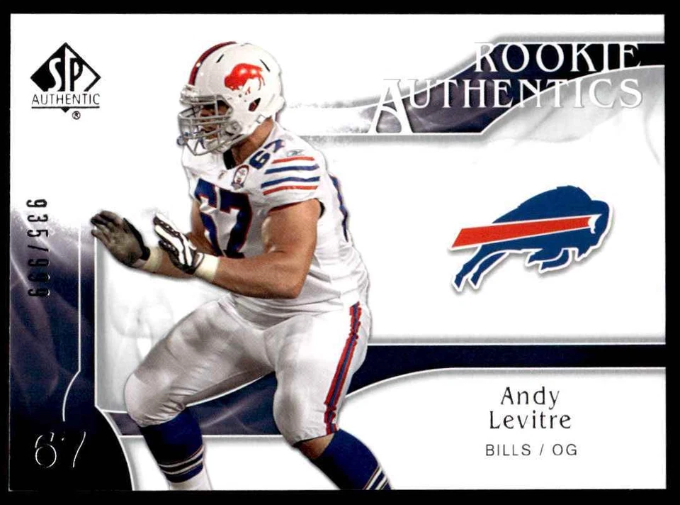 2009 SP Authentic Andy Levitre Rookie 935/999 Buffalo Bills #211 R123 - Image 1 of 2