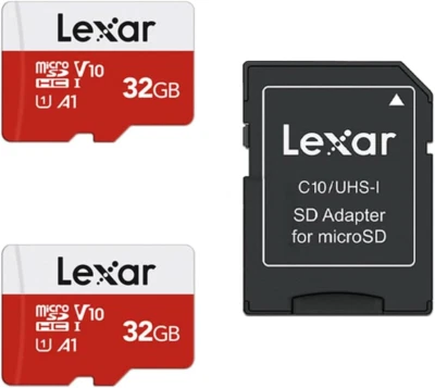 Paquete de 2 tarjetas Micro SD de 32 GB, tarjeta de memoria flash microSDHC UHS- - Image 1 of 4