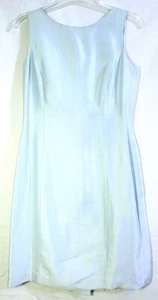 Vestido Vaina Ann Taylor Azul Claro Sin Mangas Seda Talla 4 - Imagen 1 de 19