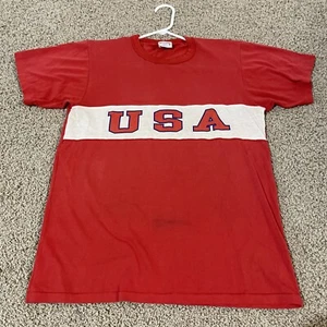 Vintage 90er NUTMEG MILLS Herren TEAM USA Trikot SHIRT Large 50/50 19,5”x 27,5” - Bild 1 von 12