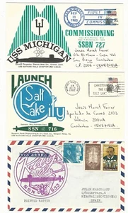 Usa: 1982; 3 Good Covers circulated, cancellation submarine army, EBN095 - Picture 1 of 2