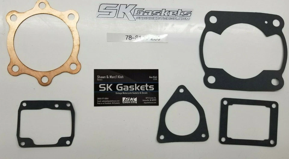 78 79 80 81 1978 1979 1980 1981 Kawasaki KX250 KX 250 Top End Gasket Kit - Image 1 of 1