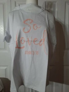 Camiseta para mujer blanca - So Loved John 3:16 - talla XL - Imagen 1 de 6