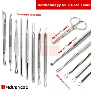 Medentra Dermatology Instruments For Skin Treatment Pimple Comedone Extractors - Picture 1 of 17