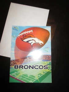 BIGLIETTO DI AUGURI NFL Football DENVER BRONCOS Great Day con BUSTA - Foto 1 di 2