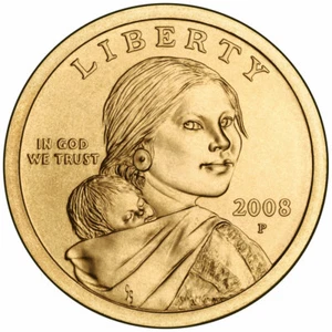 2008 P & D Sacagawea Native American Dollar (2) coins Uncirculated - Picture 1 of 2