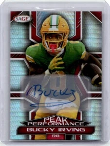 2024 Sage BUCKY IRVING RC AUTO Peak Performance #PKA-BI Buccaneers Autograph - Picture 1 of 2