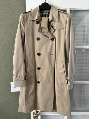 Gabardina Burberry The Kensington para mujer talla US6 NUEVA CON ETIQUETAS Foto 1 de 4