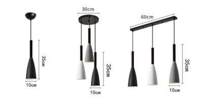 LED 1/3-Way Ceiling Pendant Light Adjustable Hanging For Dinner Room E27 Lamps - Image 1 of 4