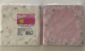 Vtg Barbie Napkins Princess Party  Luncheon Pink Birthday 1 Sealed 16ct 1999 Y2K - Picture 1 of 4