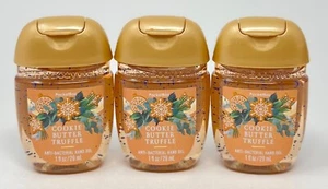 3 BATH & BODY WORKS COOKIE BUTTER TRUFFLE POCKETBAC ANTI-BAC HAND GEL SANITIZER - Picture 1 of 4