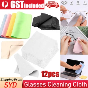 Microfiber Cleaning Suede Silver Polishing Cloth Glasses Phone Jewellery Wipe AU - Picture 1 of 18