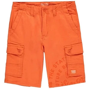 BORN FLY Boys Size 10 Stretch Twill Cargo Shorts, Knee-Long 6 Pocket Bermudas - Picture 1 of 4