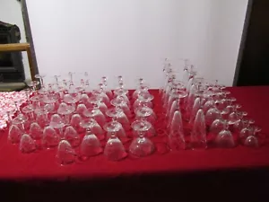 Set 62 bicchieri in cristallo inciso ( art decò ) Italia Epoca metà 900 - Foto 1 di 22