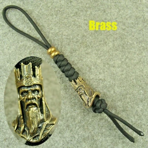 Hand weave 550 Paracord Brass "Pope" Shaped Lanyard Bead Knife Beads GH379 - Picture 1 of 12