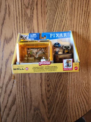 Disney Pixar Minis Wall-E Stackable Stories Mini Playset Figure Mattel NEW NIB Cover