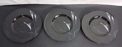 3 Galleria Opus Black Mikasa FK701 Saucers Dessert Plates Japan - Image 1 of 4