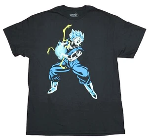 Dragon Ball Z Adult New T-Shirt - Vegeta Power Charge Front Vegeta Goku Back - Picture 1 of 2