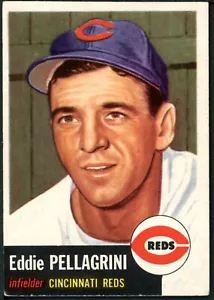 Topps Baseball 1953 - # 028 - Eddie Pellagrini - Reds - Very Good - LZ500579 - Picture 1 of 2