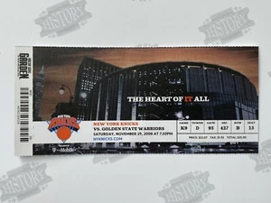 2008 Golden State Warriors New York Knicks Ticket 29.11.08 82 Punkte erste Hälfte - Bild 1 von 1