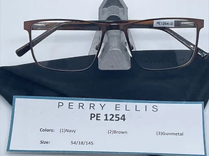 Nuevos marcos de gafas PERRY ELLIS PE 1254-2 marrón 54-18-145 - Imagen 1 de 3