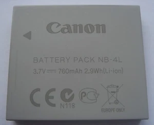 Batterie D'ORIGINE CANON NB-4L NB4L GENUINE NEUVE ORIGINAL en France - Photo 1 sur 1