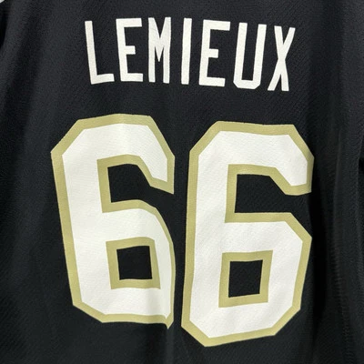 Mario Lemieux Pittsburgh Penguins CCM Mens XL Hockey Jersey Black & White Flaw - Image 1 of 4