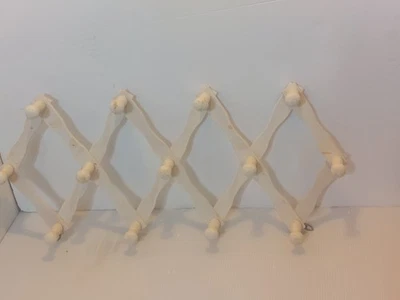 Taza de café expandible acordeón de madera vintage de 13 clavijas taza sombrero soporte Foto 1 de 4