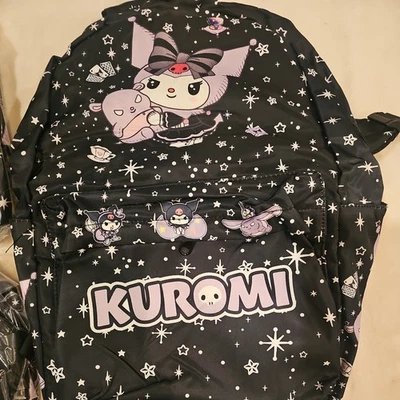 Mochila preta fofa colorida Kuromi - Nova - Imagem 1 de 4