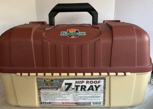 Grande Scatola Attrezzi da Pesca 7 Vassoi Completo Porta Viaggio Confezione Maniglia-Bloccaggio Anca Tetto - Foto 1 di 8