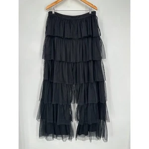 Anaya With Love Tulle Ruffle Tiered Pants Mesh Layered Wide Leg Tutu, Size 12 - Picture 1 of 13