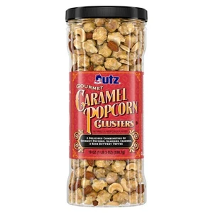 Gourmet Popcorn Clusters, Caramel Nut Clusters – 19 Oz. Barrel – Crunchy Popcorn - Picture 1 of 3