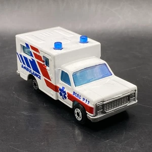 Matchbox Ambulance 911 White Red Rear Doors Open Vintage Collectible Toy Truck - Picture 1 of 7