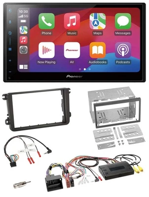 Pioneer DAB USB Lenkrad Bluetooth 2DIN Autoradio für VW T5 Golf Tiguan Touran 20 - Bild 1 von 4
